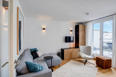 Nice roof-terrace apartment in new building for rent